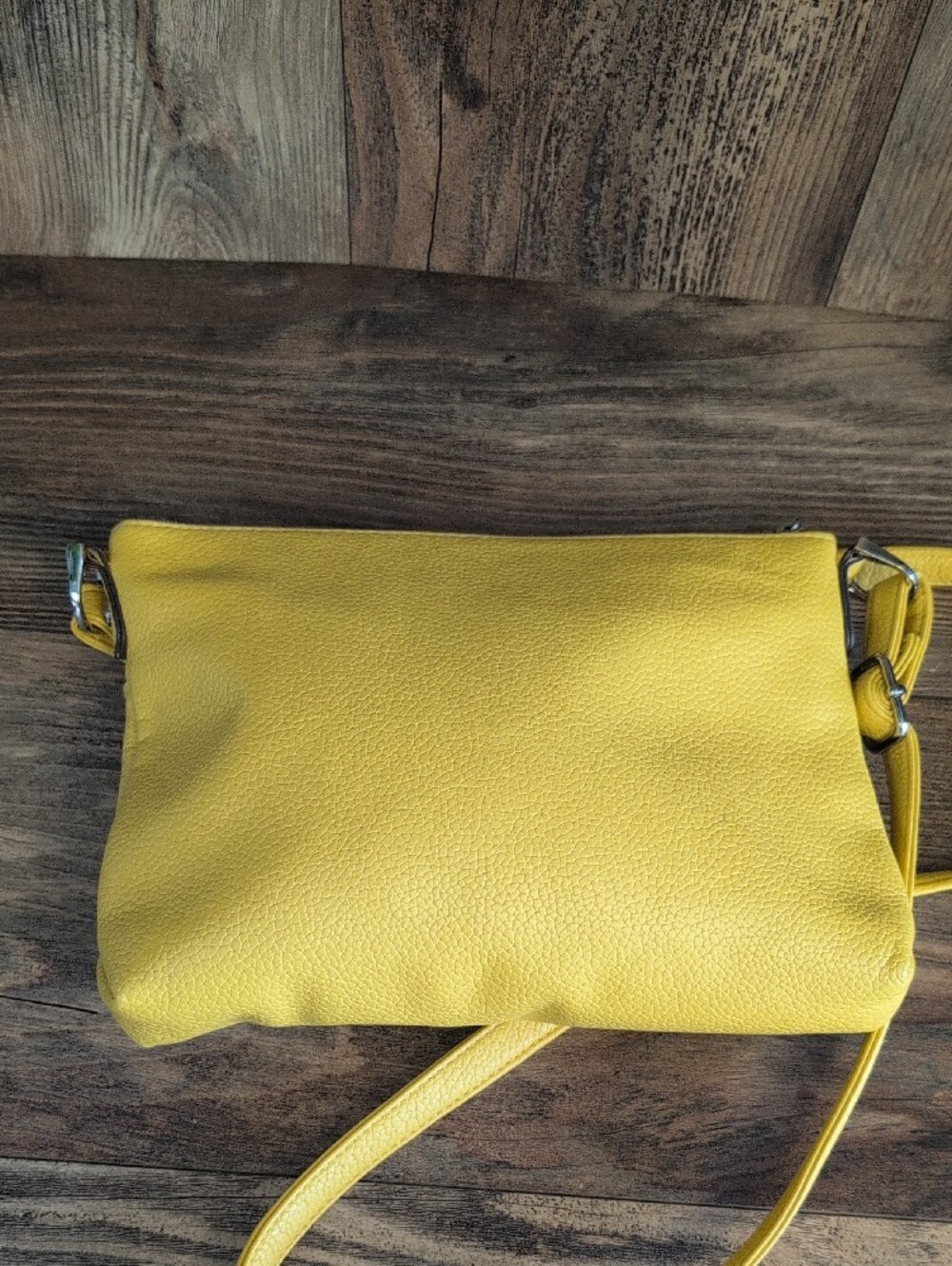 a new day Yellow Pebbled Crossbody Bag F314 - Picture 4 of 9